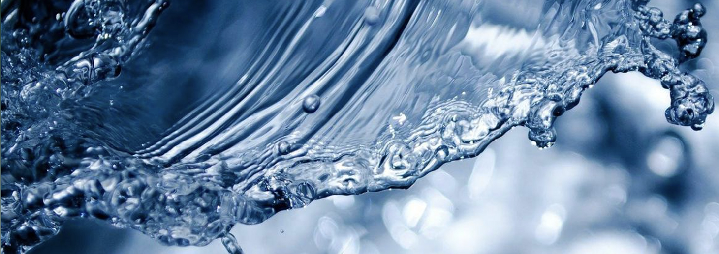 Partial image of a wave of water