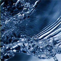 Partial image of a wave of water